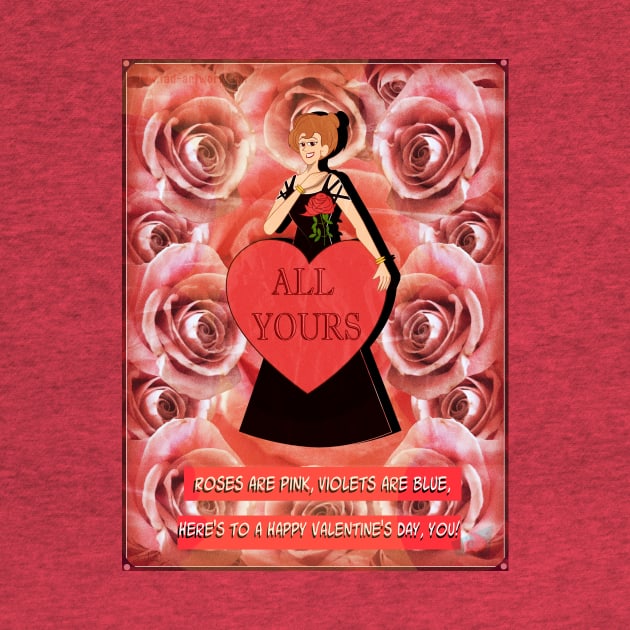 Roses Design (Woman and Text) by Fad-Artwork